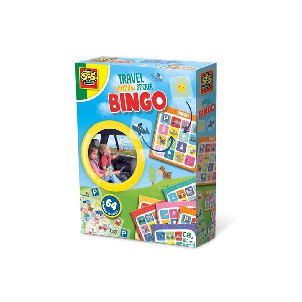 SES Creative Travel Game Window Sticker Bingo