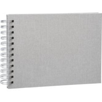 Focus Base Line Canvas Wire-O 23x17 Beige w. white sheets - Fotoalbum