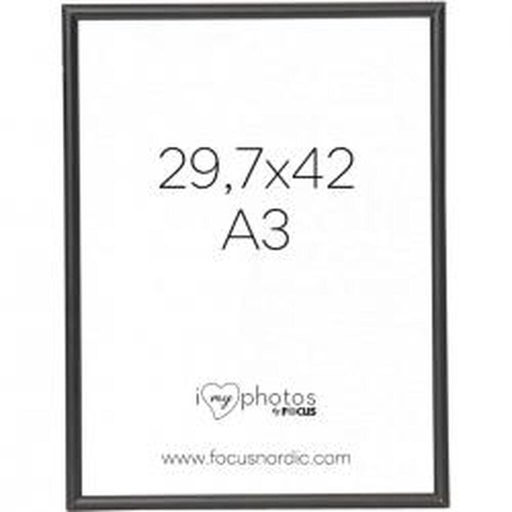Focus Can-Can Aluminium Black 29,7x42 - Ramme