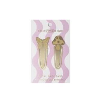 Designworks Ink Metal Page Tabs Mushroom - Bogmærke