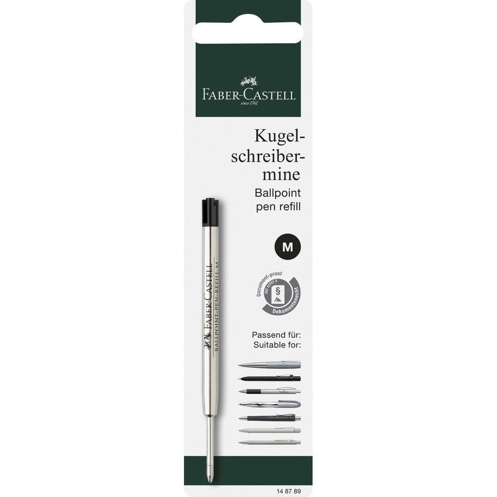 Refill Faber-Castell kuglepen m sort bk