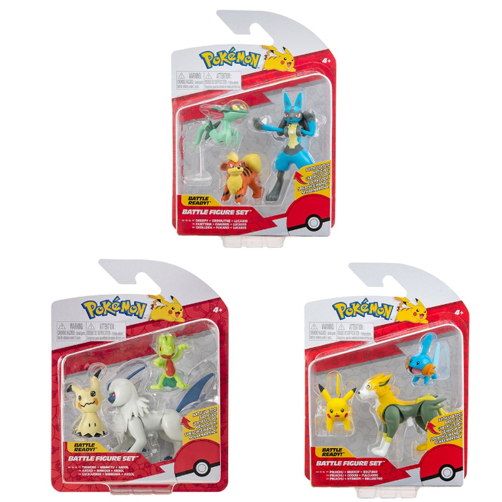 Pokémon battle figure 3-pak asst