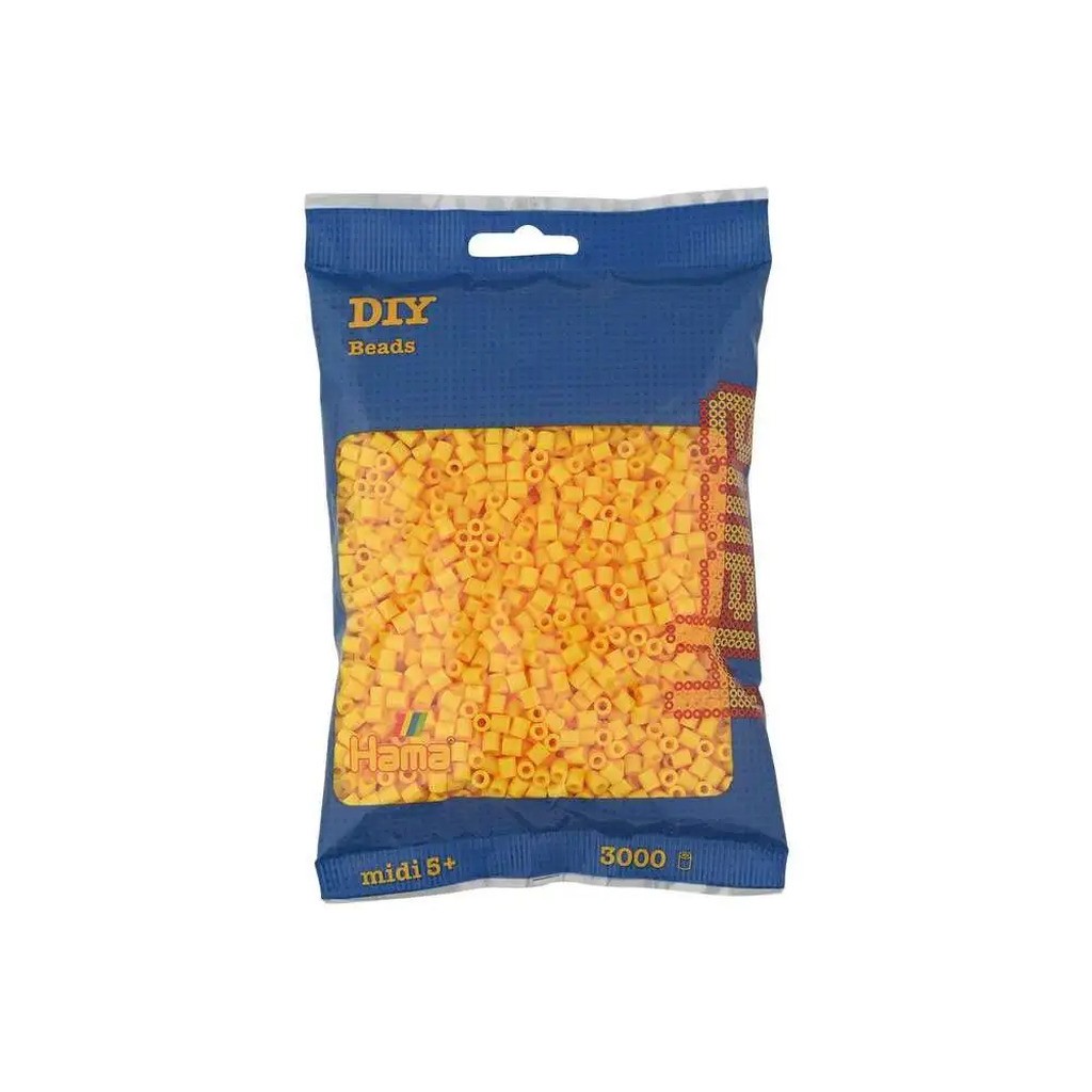 Hama midi perler 3000stk gul