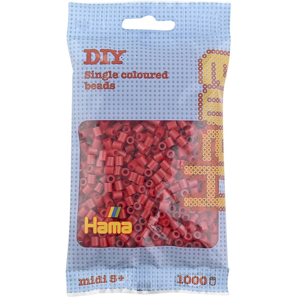 Hama midi perler 1000 stk. julerød 22