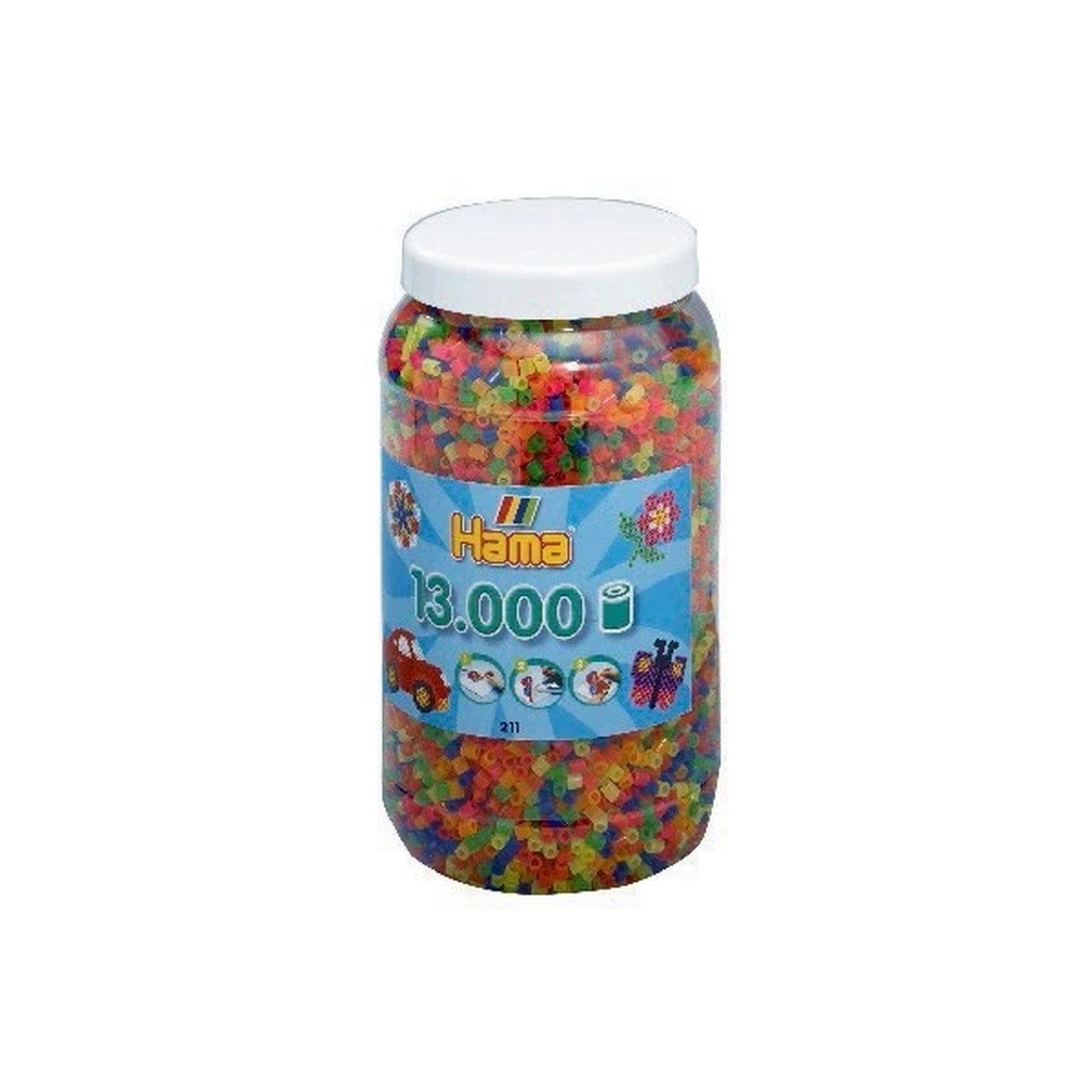 Hama midi perler 13000stk neon mix