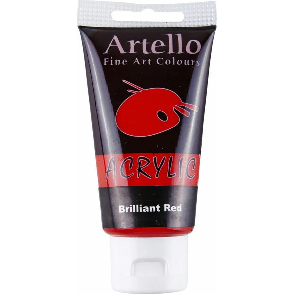 Akrylmaling Artello rød brilliant 75ml