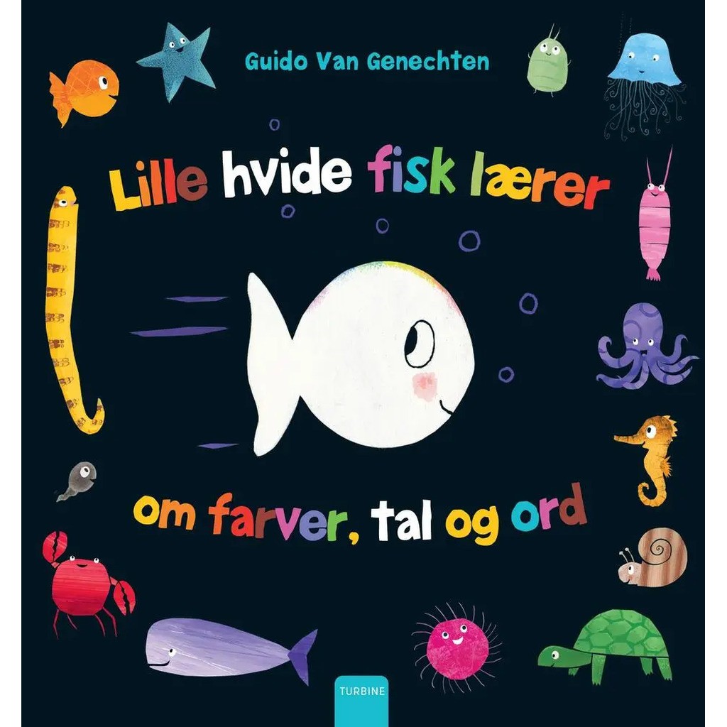 Den lille hvide fisk lærer om farver, tal og ord
