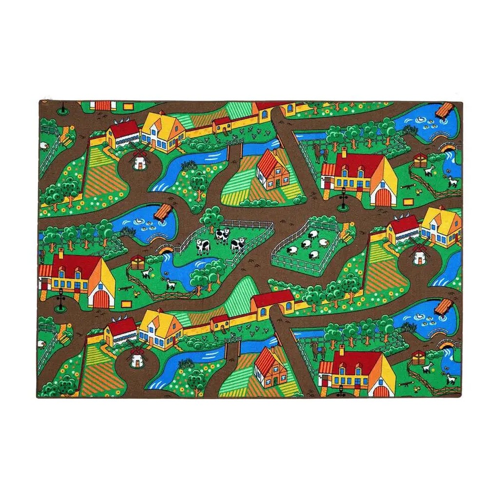 Legetæppe - Bondegård - 140 x 200 cm