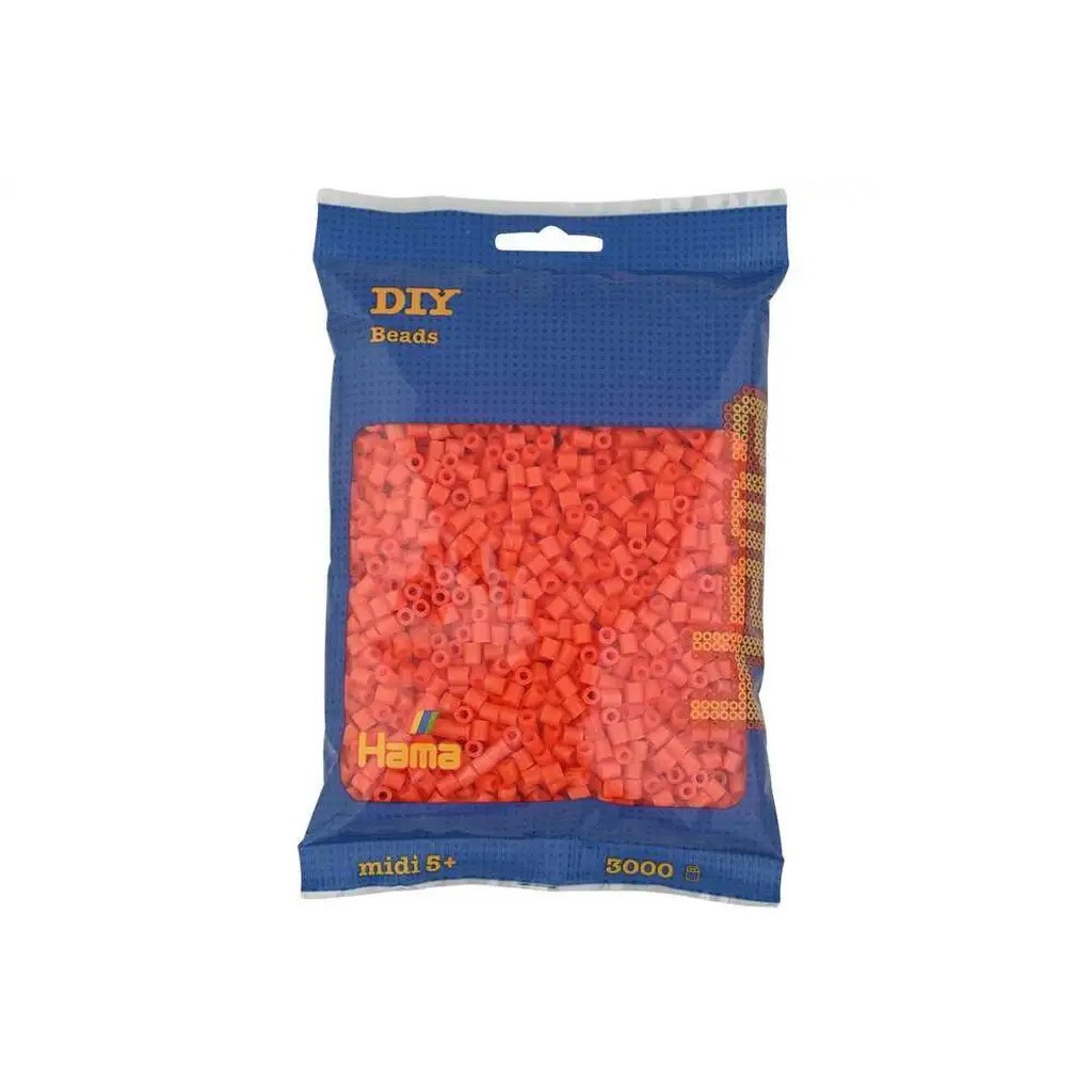 Hama midi perler 3000stk orange