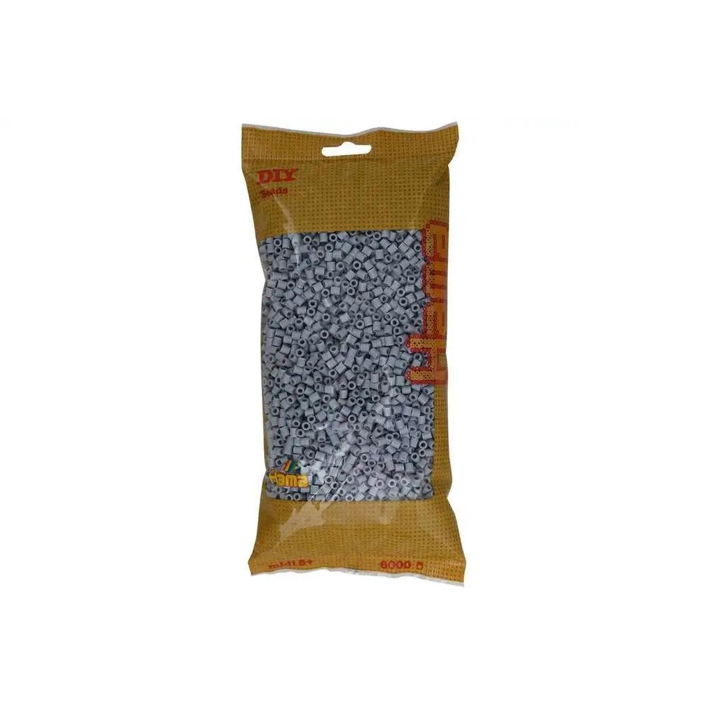 Hama midi perler 6000stk lysegrå