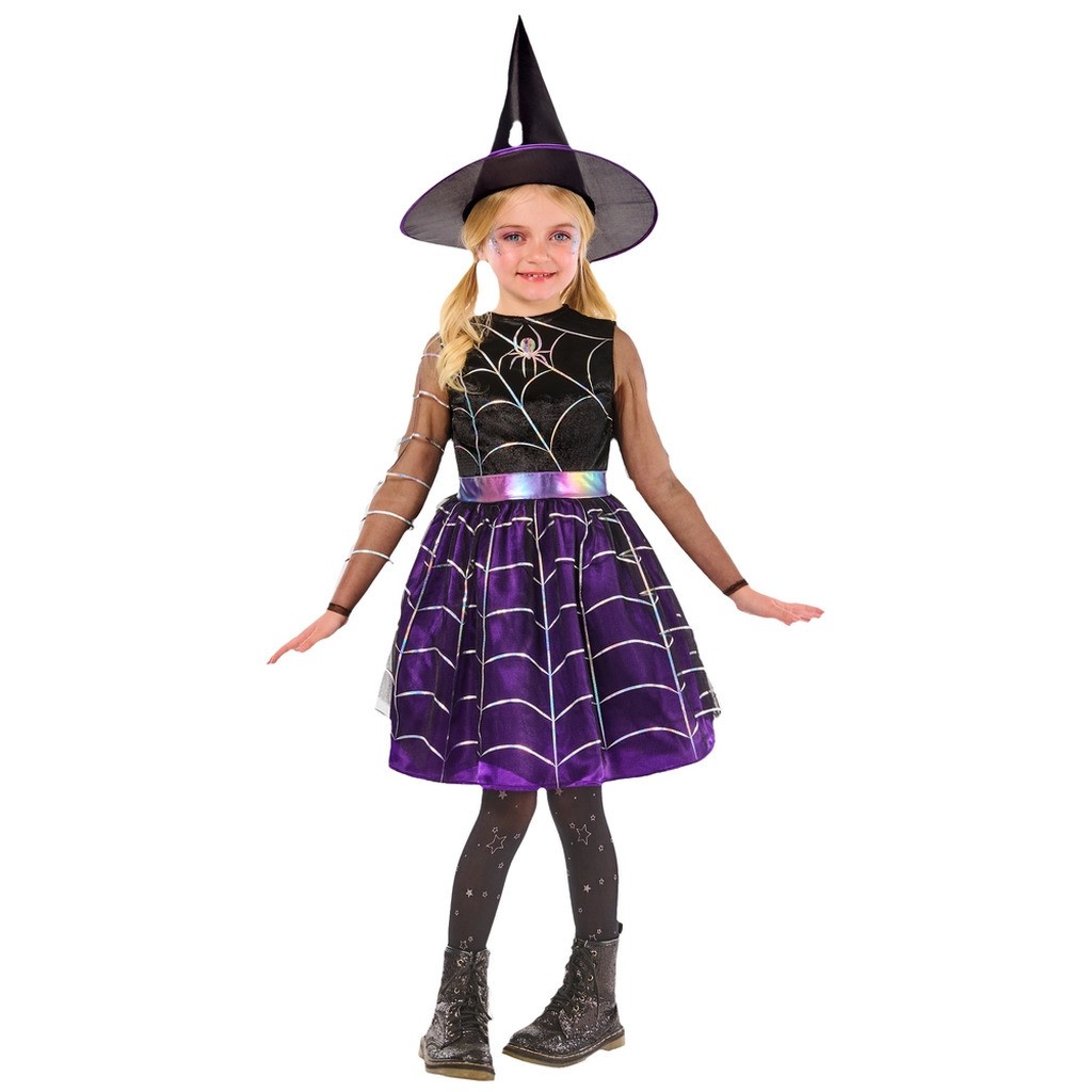 Edderkoppespinds heks med hat str. 5-6 år