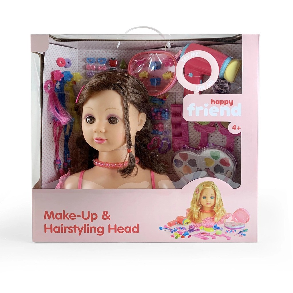 Sminkehoved Brunt hår