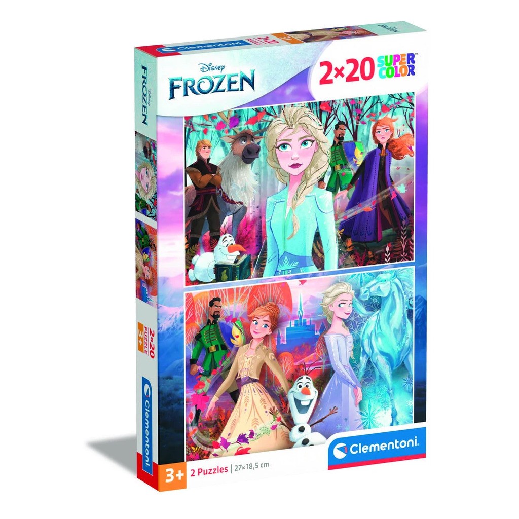 Puslespil Frozen 2, 2 X 20 brikker