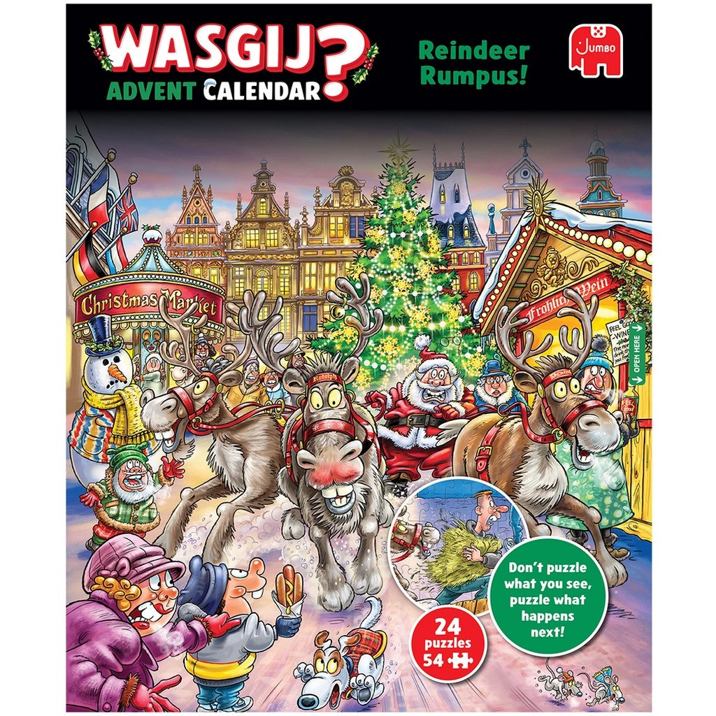 Puslespil Wasgij julekalender 1-24 54 brikker pr. låge