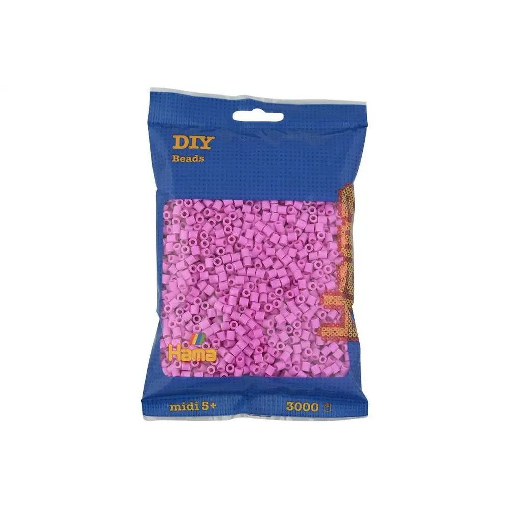 Hama midi perler 3000stk pastel pink