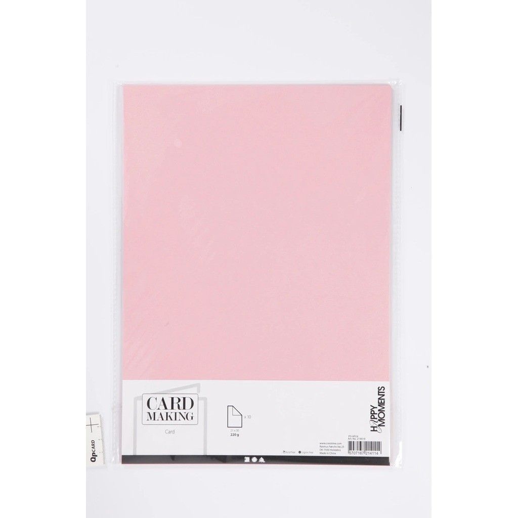 Karton lyserød A4 220g 10stk