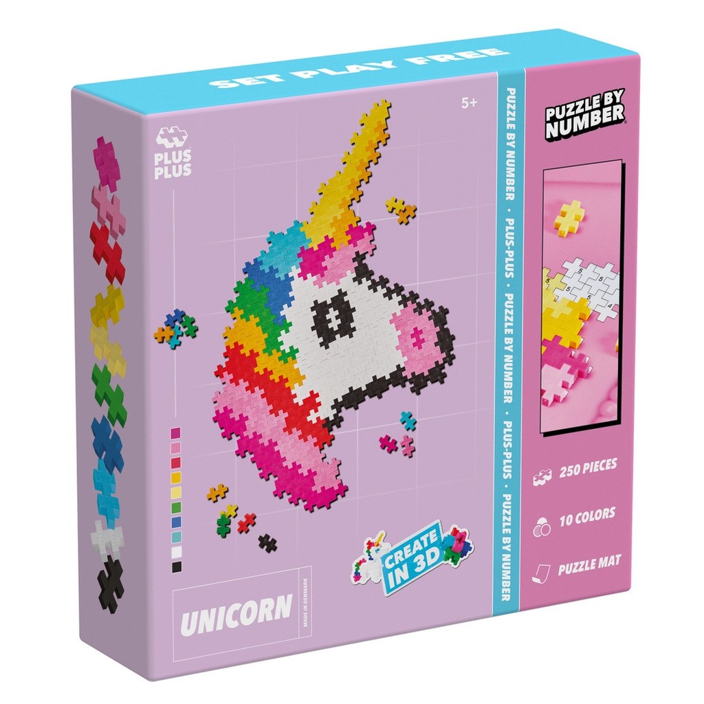 Plus-Plus Puzzle By Number Unicorn 250pcs