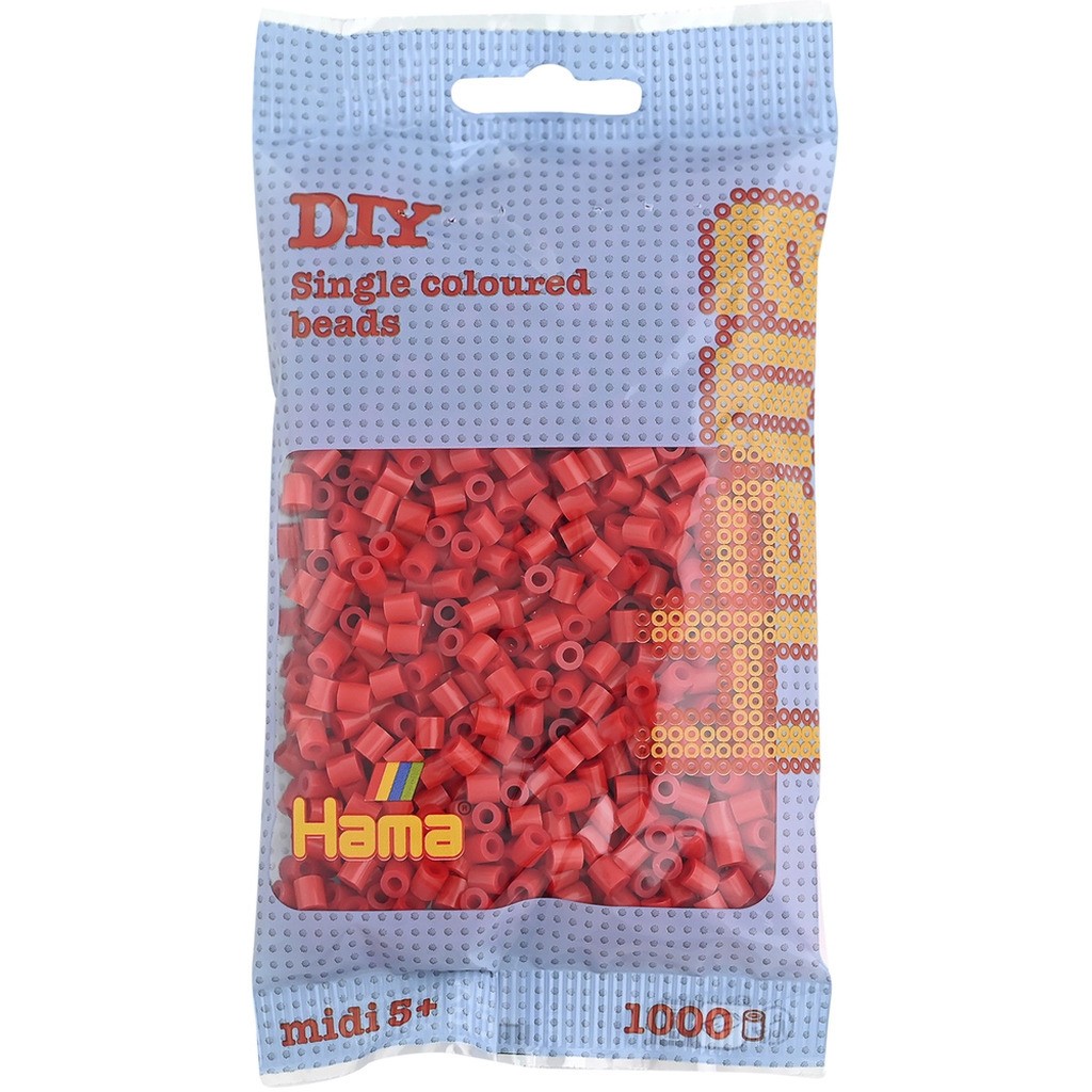 Hama midi perler 1000 stk rød 5