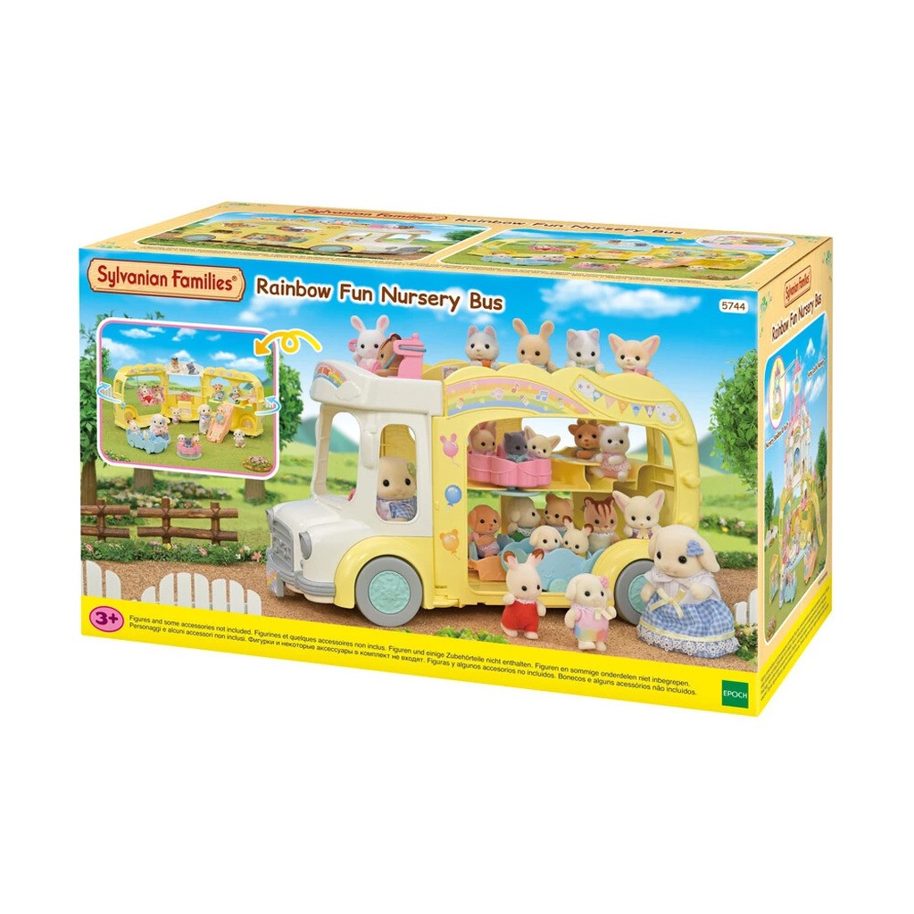 SYLVANIAN FAMILIES Regnbue Sjov Børnehave Bus