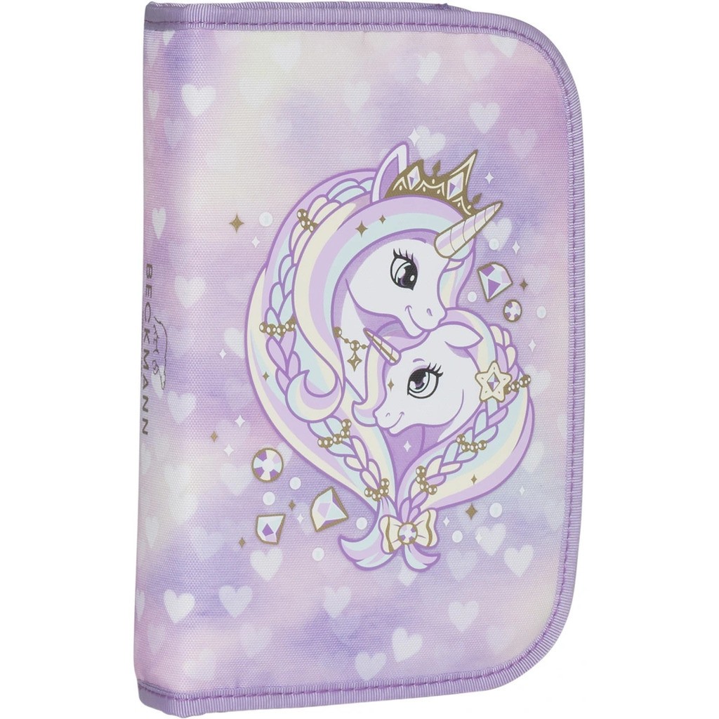 Penalhus Beckmann Onezip Unicorn Princess Purple