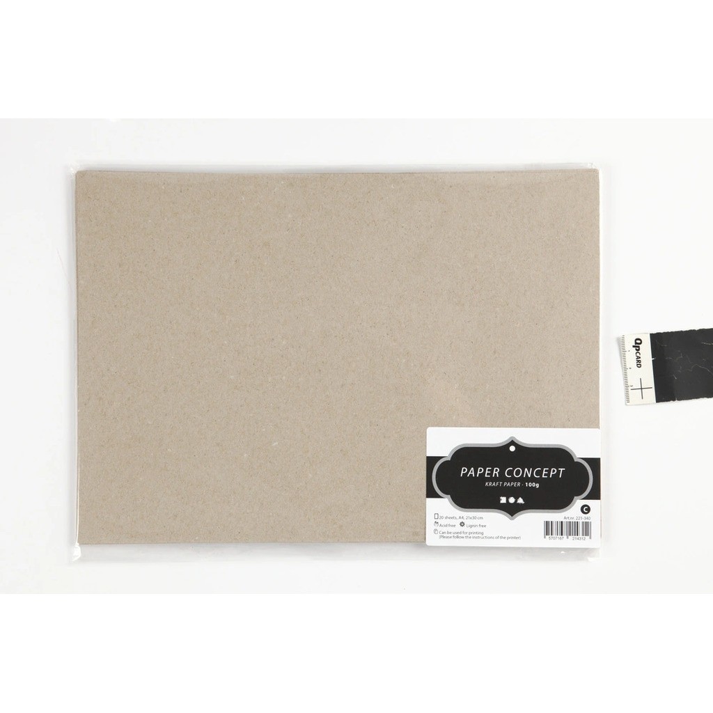 Karduspapir A4 135 g gråbrun 20ark