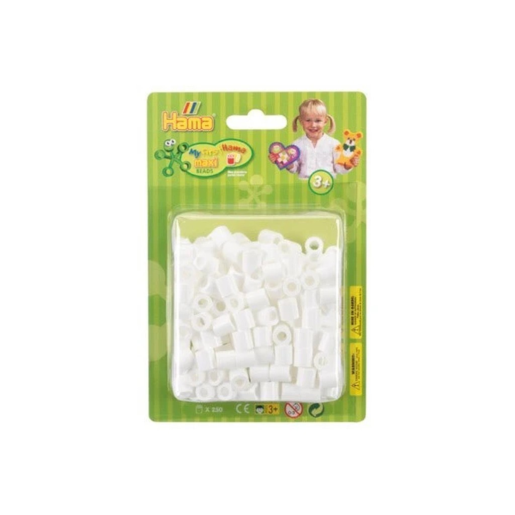 Hama maxi perler i blister 250stk hvid