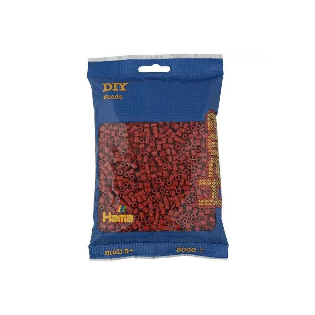 Hama midi perler 3000stk rødbrun