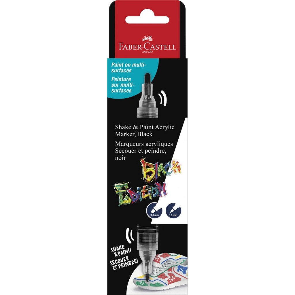 Marker Faber-Castell Sort Black Edition Shake & Paint 2I1