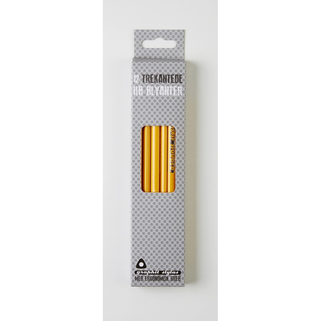 Blyant Graphit Stylus HB gul 12stk