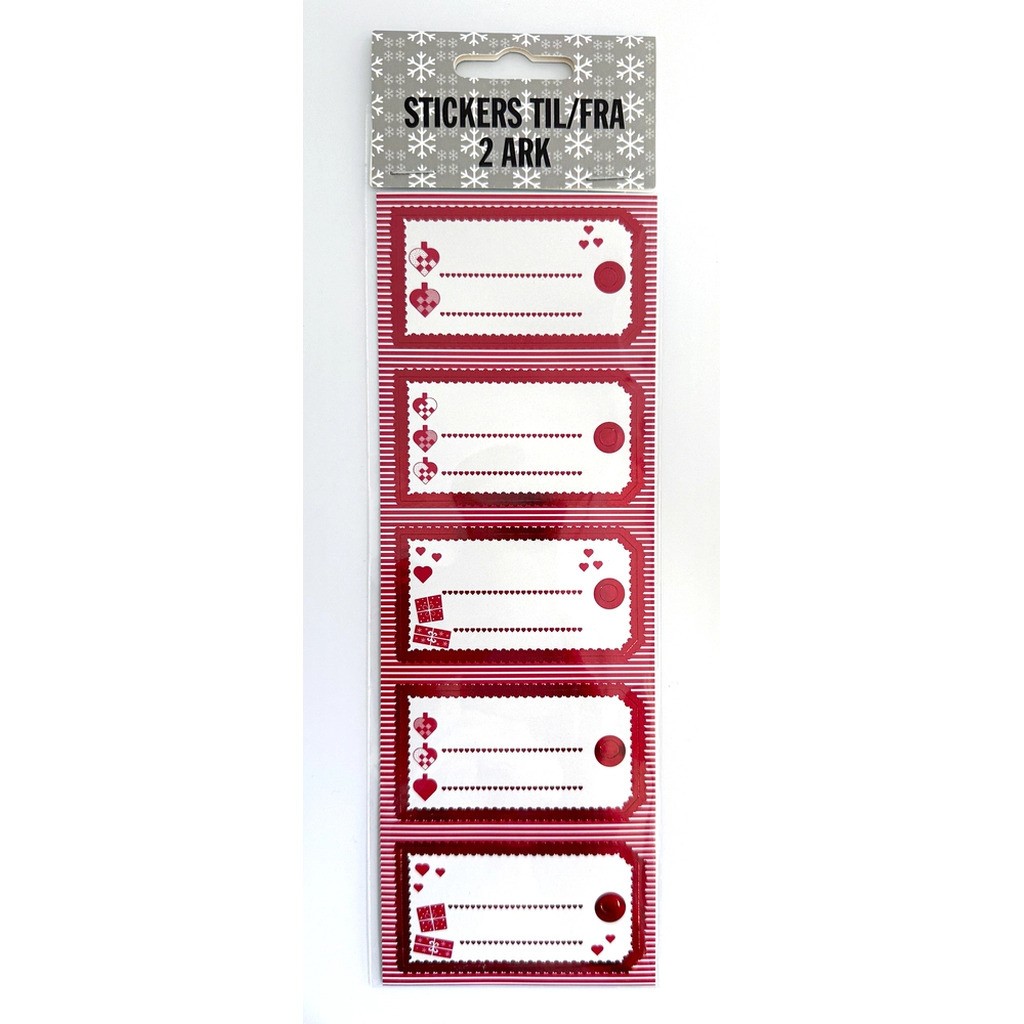 Stickers til/fra 2 ark 10 stk
