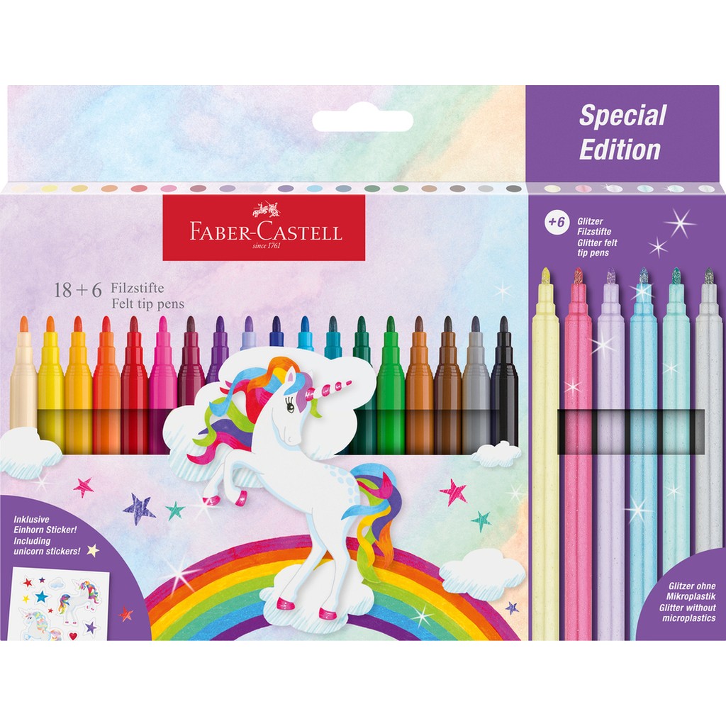 Tusser Faber-Castell Unicorn 18 + 6 Pastel