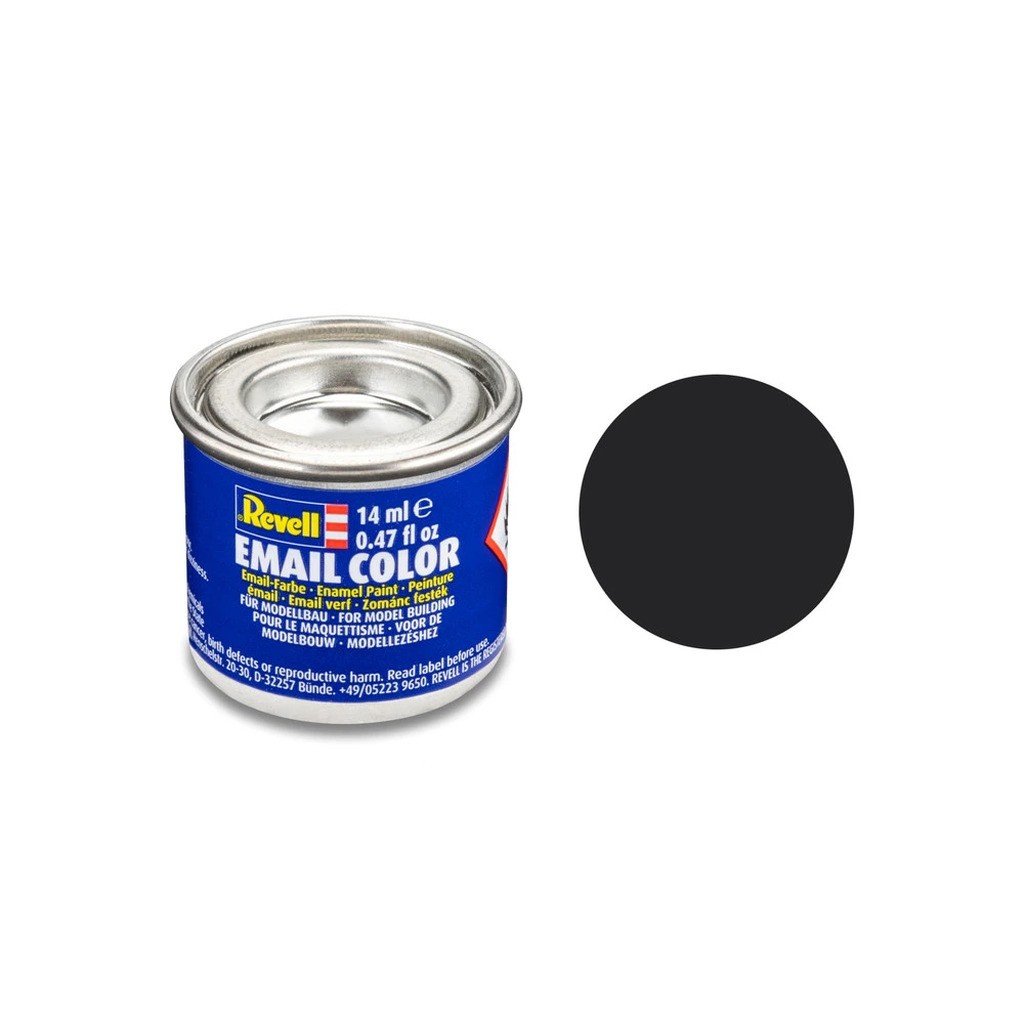 Enamel 14 ml. tar black, mat