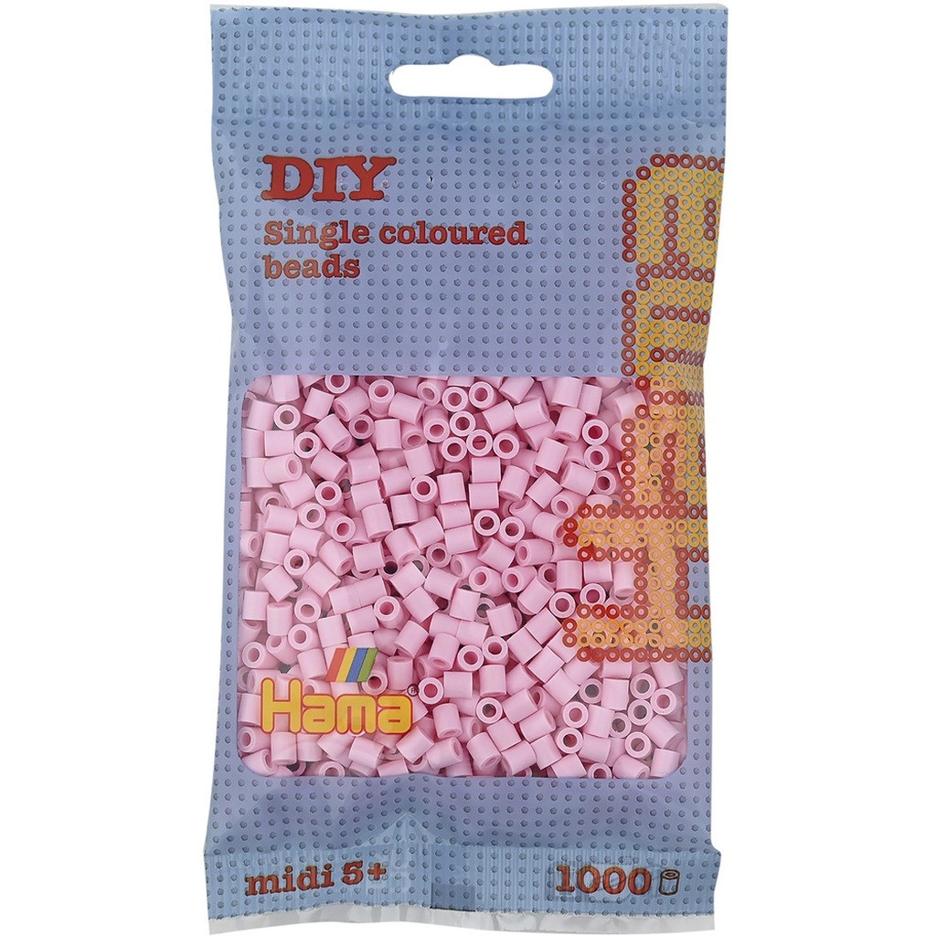 Hama midi perler 1000 stk pastel rosa 95