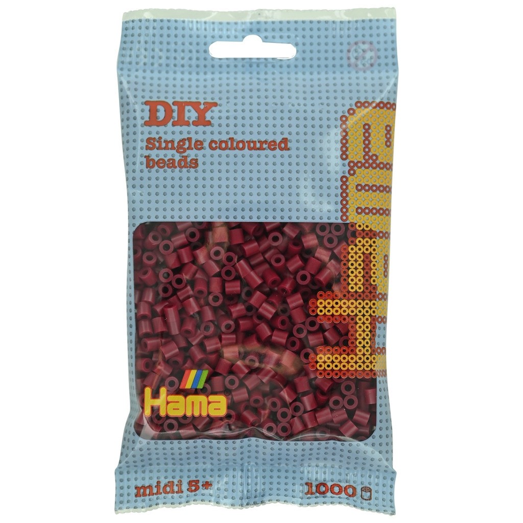 Hama midi perler 1000 stk mørk kirsebær 118