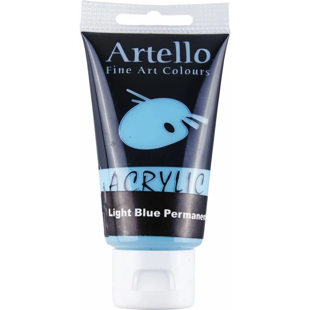 Akrylmaling Artello lysblå permanent 75ml
