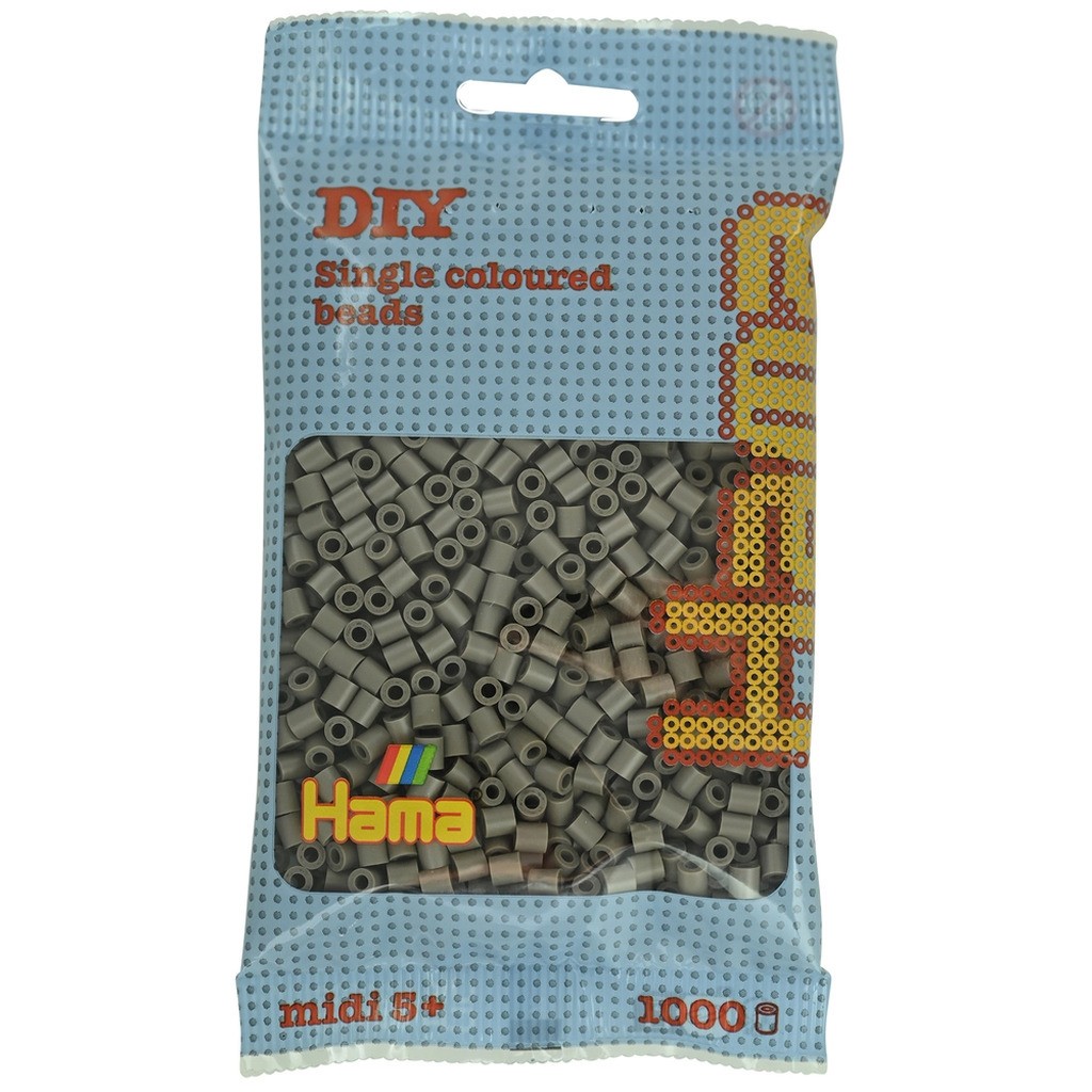 Hama midi perler 1000 stk gråbrun 117