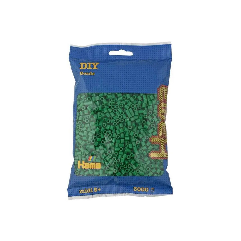 Hama midi perler 3000stk grøn