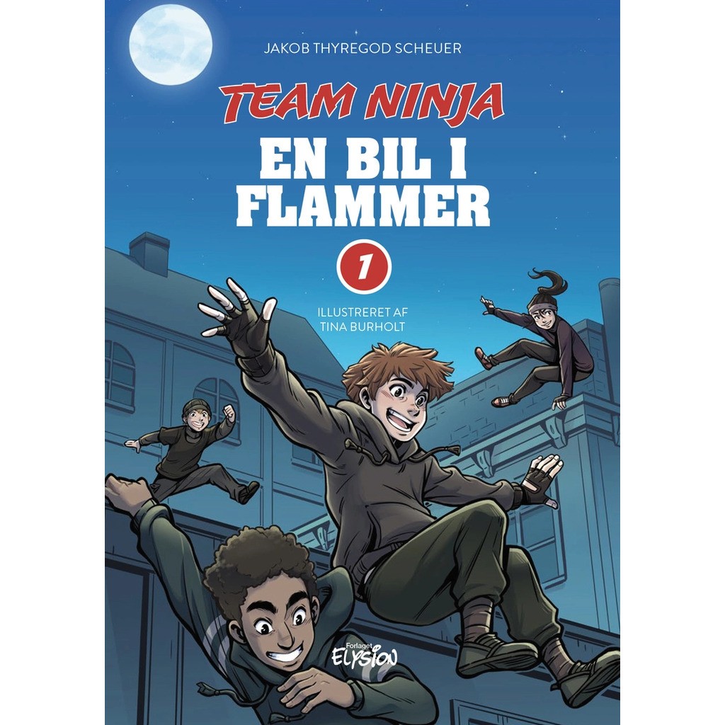 En bil i flammer