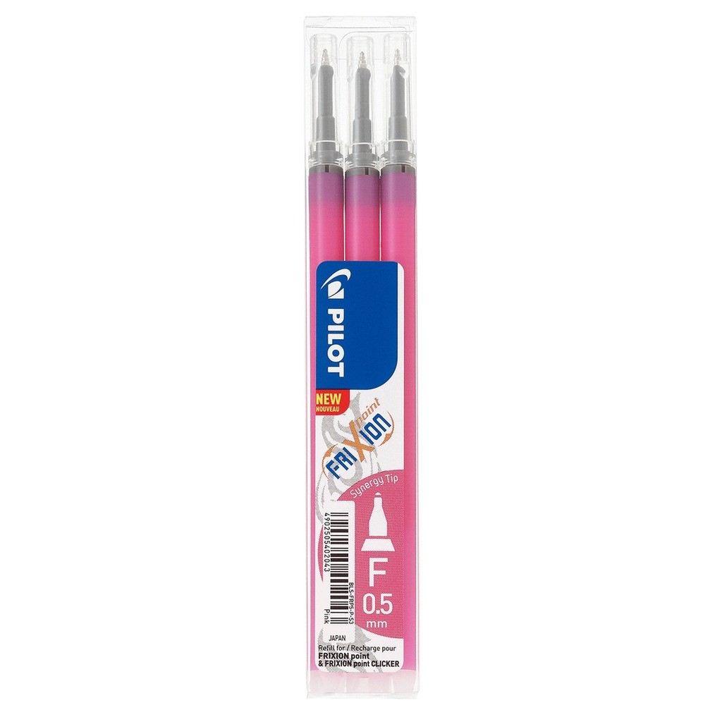 refill pilot frixion point clicker pink 0,5 mm pakke m/3 stk
