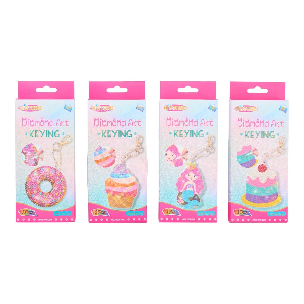 Diamon art nøglering sæt asst