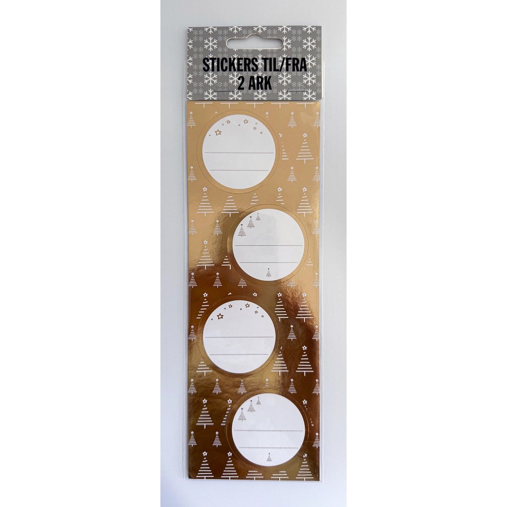 Stickers til/fra 2 ark 8 stk