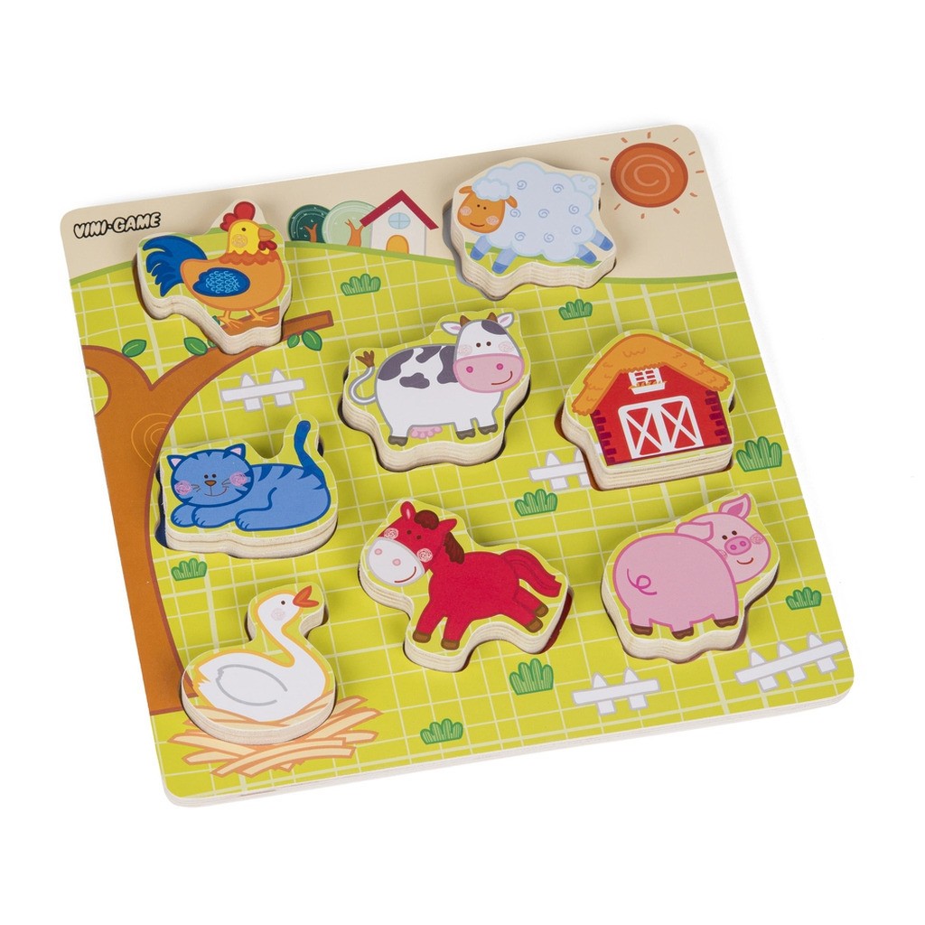 VINI KNOPPUSLESPIL MED DYR ass