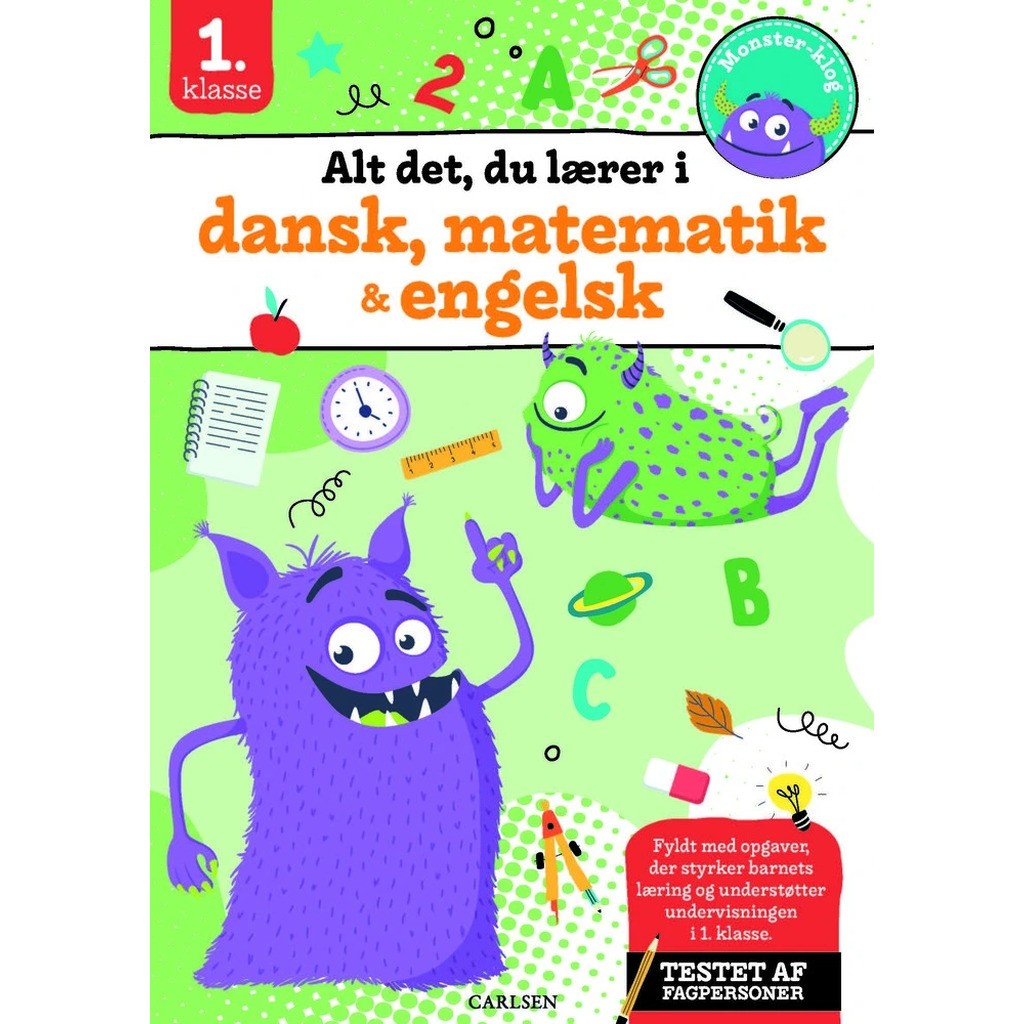 Alt det, du lærer i dansk, matematik & engelsk - 1. klasse