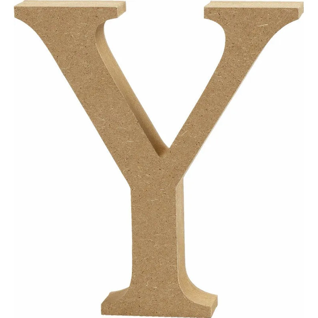 Stort bogstav af træ - y