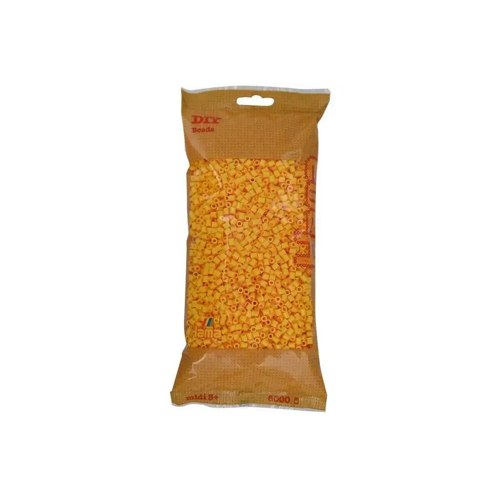 Hama midi perler 6000stk gul