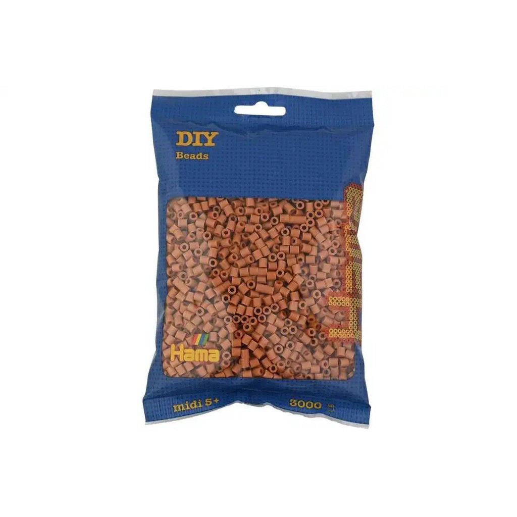 Hama midi perler 3000stk lysebrun