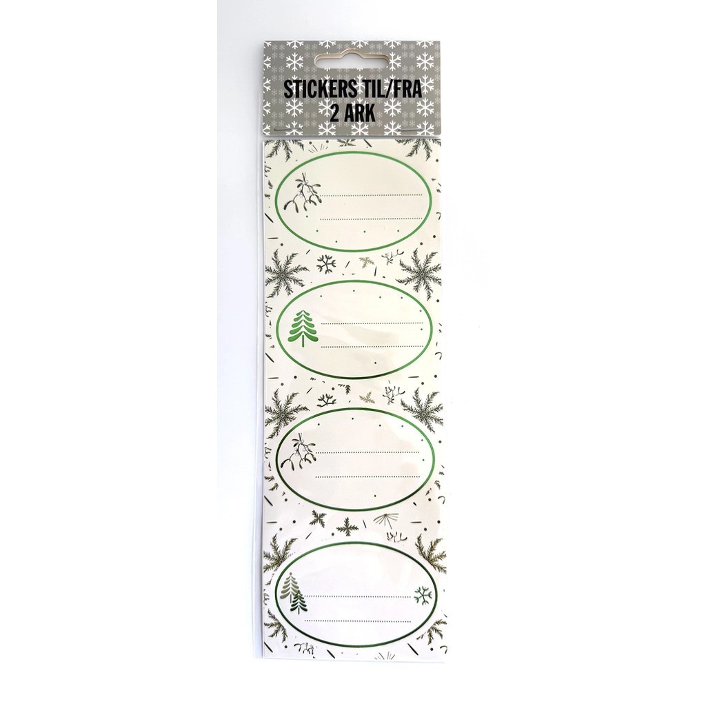 Stickers til/fra 2 ark 8 stk
