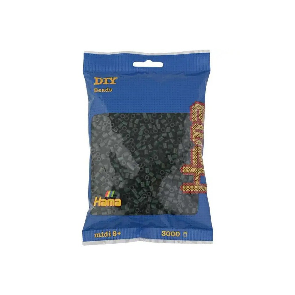 Hama midi perler 3000stk mørkegrøn