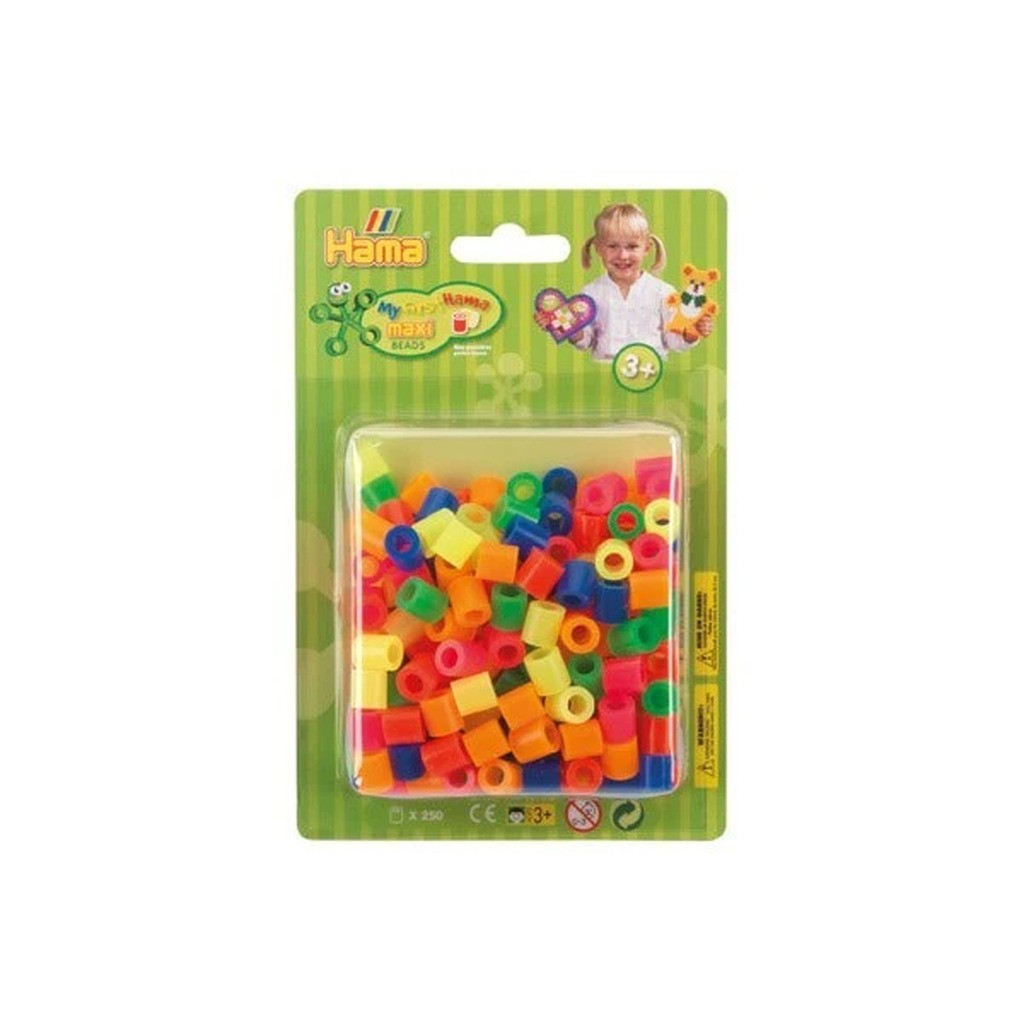 Hama maxi perler i blister 250stk mix 51