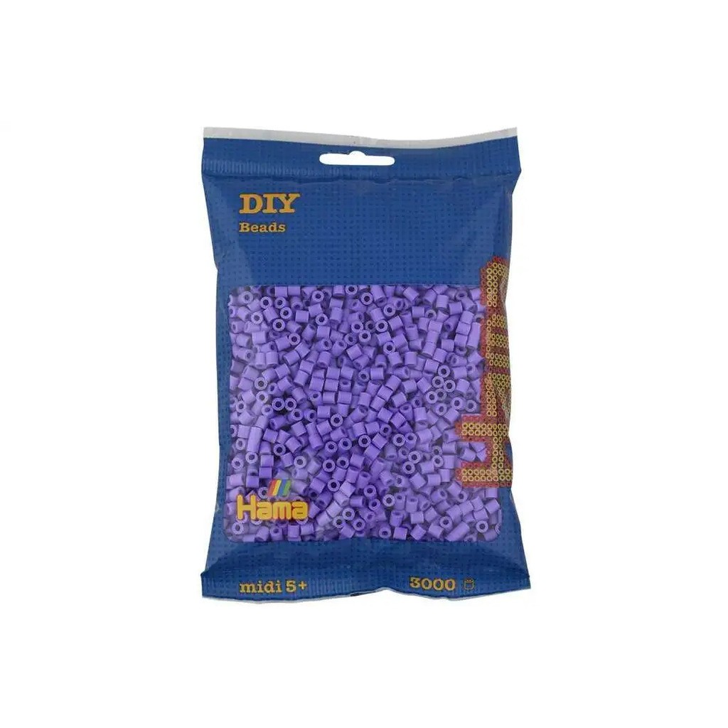 Hama midi perler 3000stk pastel lilla